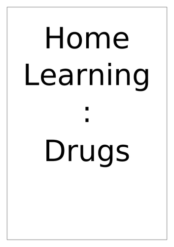 Home Learning Resource Drugs
