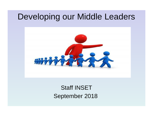 Middle Leader Training - Developing your Middle Leadership Teams