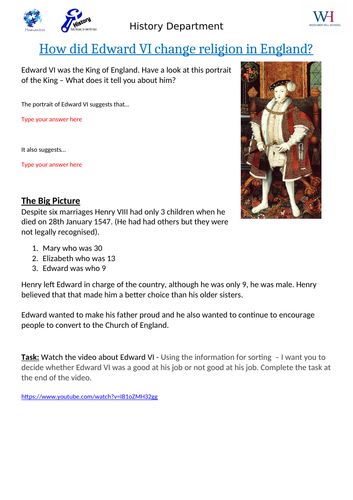 Edward VI Fact File