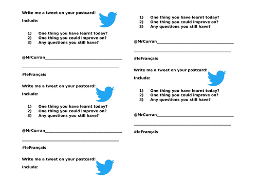 Easy Plenary Idea: Tweet Stickers