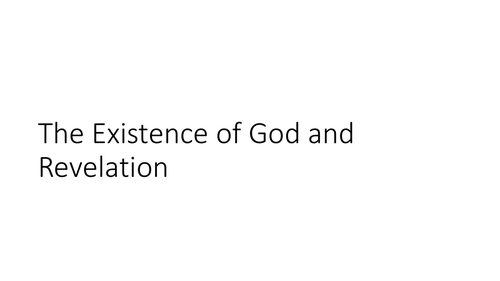 AQA GCSE Religious Studies A (9-1) Theme C: The existence of God and revelation Quotation PPT