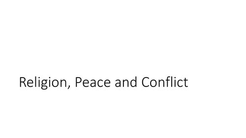 AQA GCSE Religious Studies A (9-1) Theme D: Religion, peace and conflict Quotation PPT