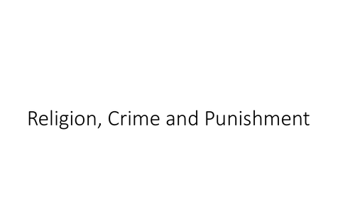 AQA GCSE Religious Studies A (9-1) Theme E: Religion, crime and punishment Quotation PPT