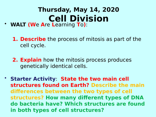 Cell Division PPT - GCSE Biology