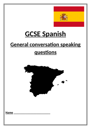 GCSE Spanish coversation questions - Edexcel