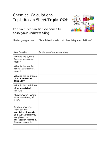 Edexcel calculation internet recap lesson