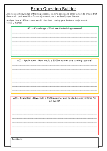 Training Seasons Exam Question