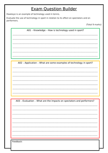 Technology 6 -mark Exam Question