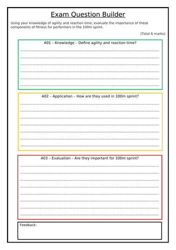 Components of Fitness 6-mark Exam Question