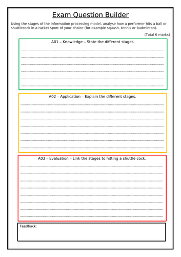 Information Processing 6-mark Exam Question