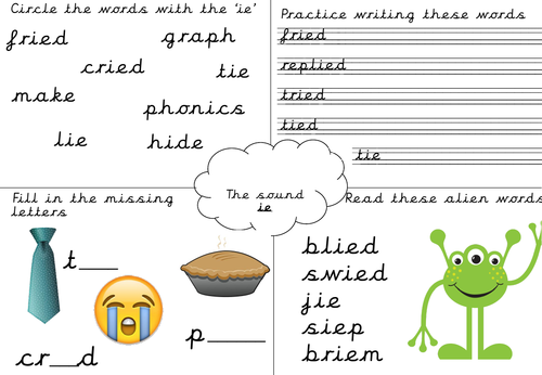 phonics worksheet ie teaching resources