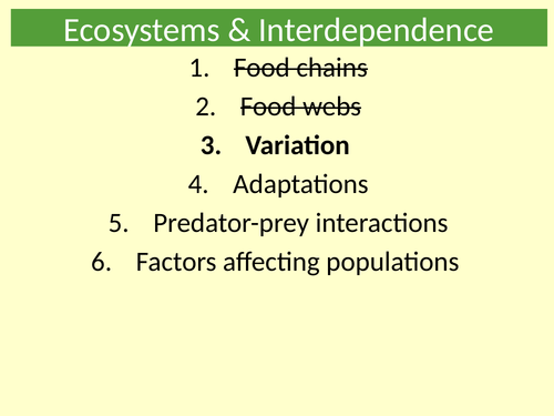 Variation - types & measuring