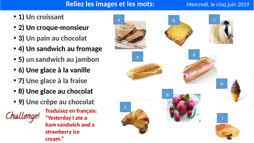 Au Café KS3 French