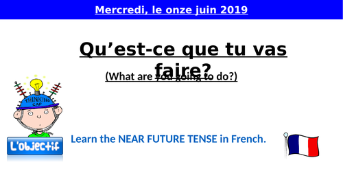 Je vais infinitif KS3 French Teaching Resources