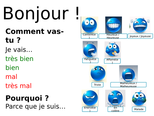 La personnalité - adjectifs - KS3 - French