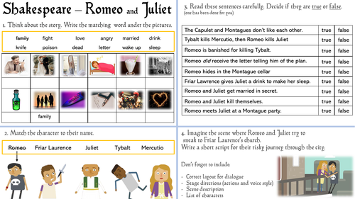 Analysing Romeo and Juliet - KS2 | Teaching Resources