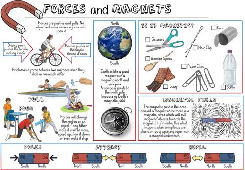 Forces and Magnets Y3 Knowledge Organiser | Teaching Resources