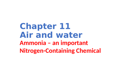 IGCSE Chemistry Chapter 11 Air and water