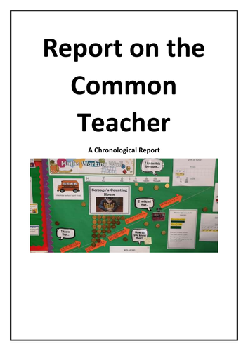 Year 5/6 Short Reading Comprehension - Report on the Common Teacher (Chronological)