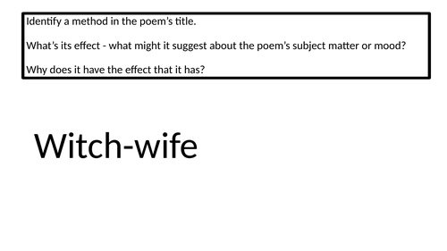 Unseen Poetry "Witch-Wife" Edna St Vincent Millay