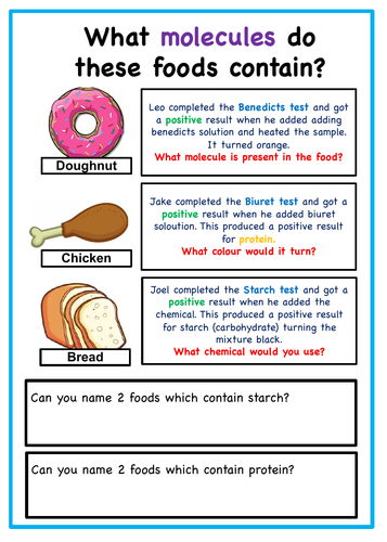 KS3 / KS4 - Food Tests - Workbooklet