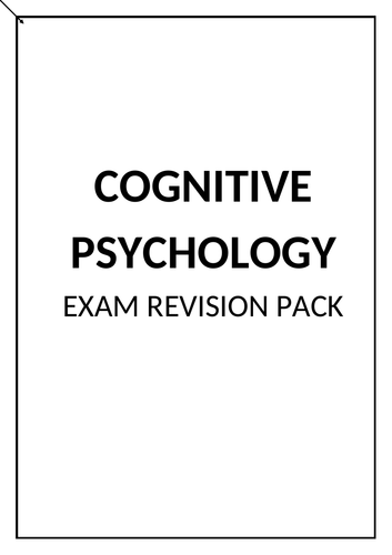 Edexcel Psychology A Level Revision - Cognitive
