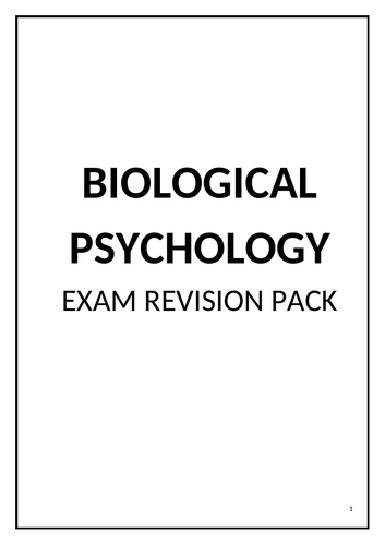 Edexcel Psychology A Level Revision - Biological