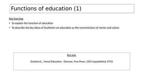 Sociology of Education- Functions of education (1)
