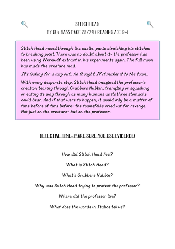 Stitch Head detective work