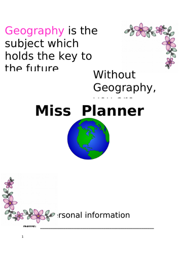 Teacher Planner 20/21