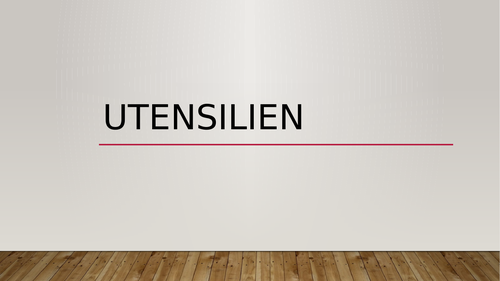 Ustensilien (Utensils in German) PowerPoint Distance Learning