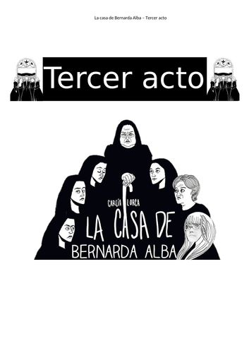 La Casa de Bernarda Alba, act 3