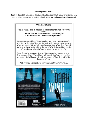 CCEA GCSE English Language Reading Media Texts: On a Dark Wing