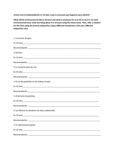 Environment with future and subjunctive