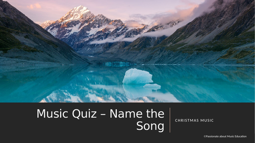 Christmas Song Music Quiz / Game using powerpoint