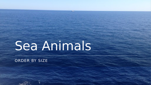 Ordering sea animals