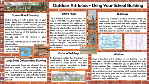 Outdoor Art - Using your school building