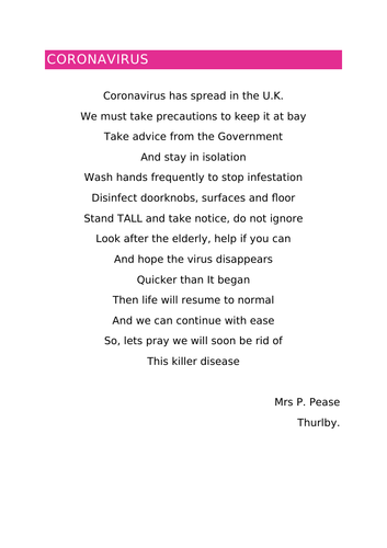 Coronavirus Poem