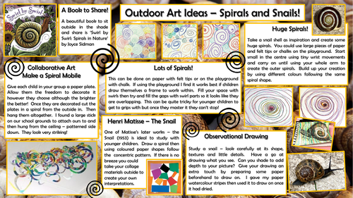 Outdoor Art -Spirals and Snails