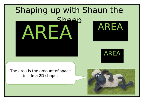 KS1 Area Poster - Shaping up with Shaun