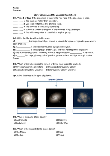 stars-galaxies-and-the-universe-worksheet-distance-learning