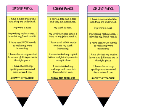 Editing pencils and question prompts