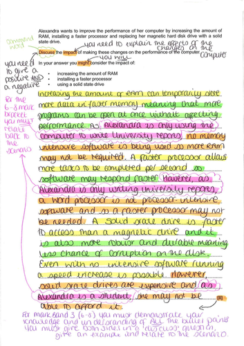 Architecture, Memory & Storage - Modelling Exam Answers