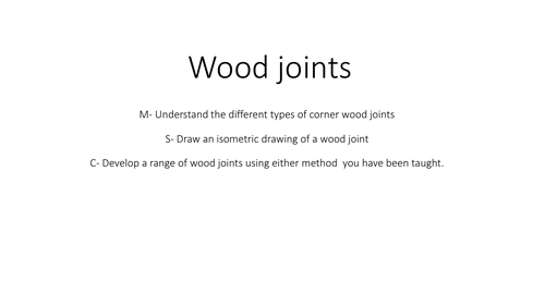 Wood joints starter