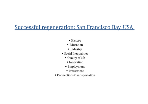 Geography - Regeneration Case Study