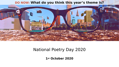 National Poetry Day 2020 - Vision PPT