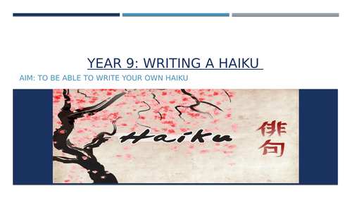 Writing a Haiku