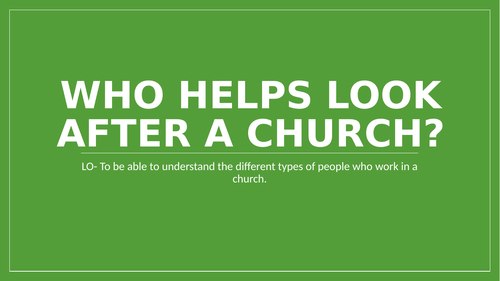 Who looks after our church?