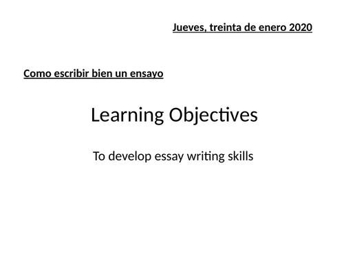 A-Level essay writing skills