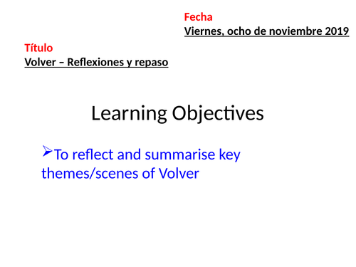 Volver- muerte e incesto